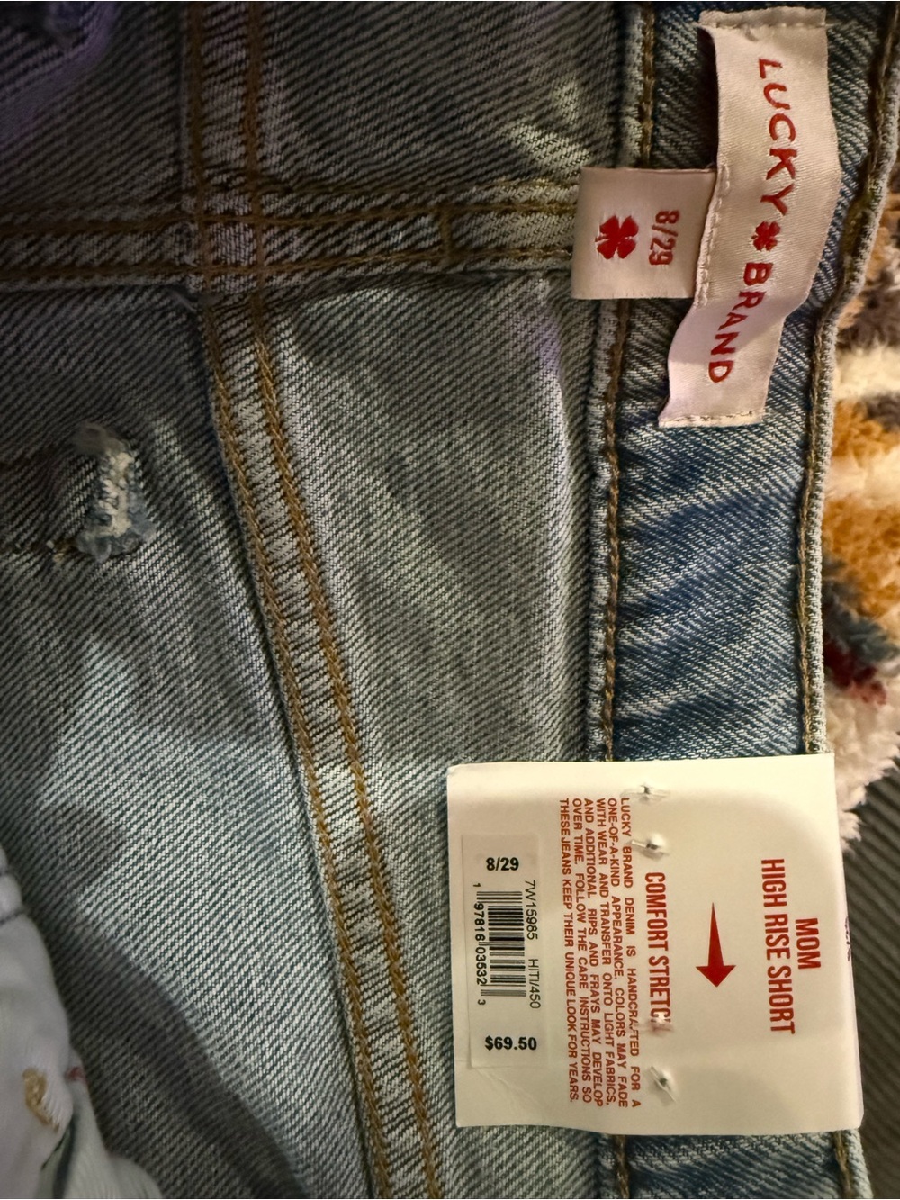 Lucky brand mom high rise shorts size 8 - Picture 3 of 3